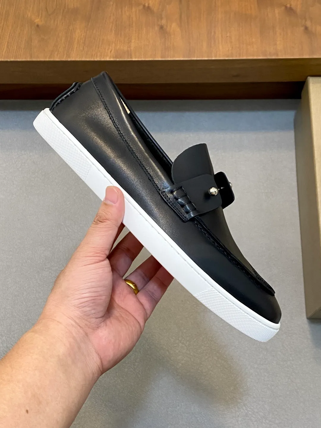 Men's shoes 💰740 christian louboutin (CL red sole shoes) exclusive hot model released 🎈🎈💪Movable latex feet👻Finished outsole line [Deyi] Global supply😝 [Top version]: original imported cowhide upper, top original leather lining, original molded TPU outsole, original 1:1 detail processing, original shoe last, large quantity available from stock, code number: 39-44 (38, 45 customized)